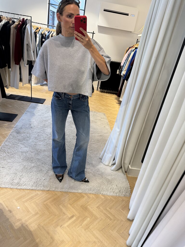 Straight blue denim