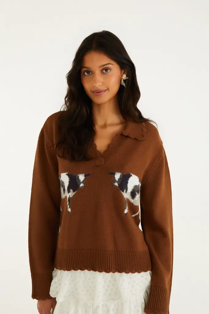FARM Rio Countryside cow sweater