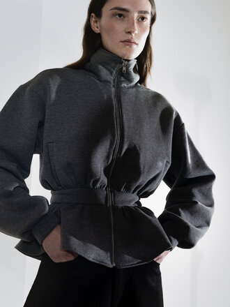 Rhune Kaia sweater jacket darkgrey