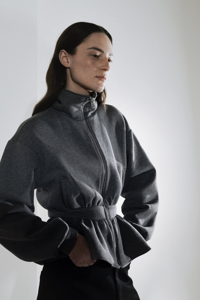 Rhune Kaia sweater jacket darkgrey