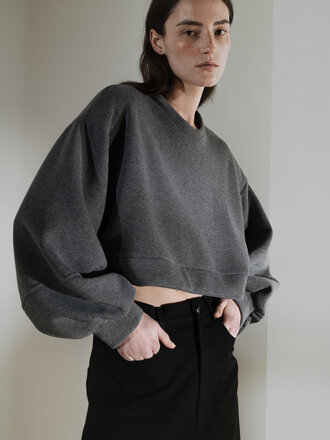 Rhune Lorelie boxy sweat darkgrey
