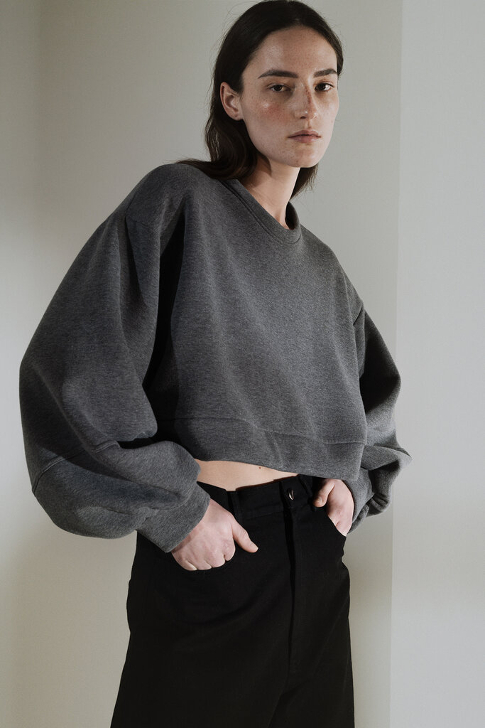 Rhune Lorelie boxy sweat darkgrey