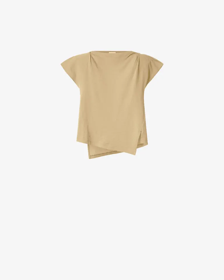 Beige padded T-shirt