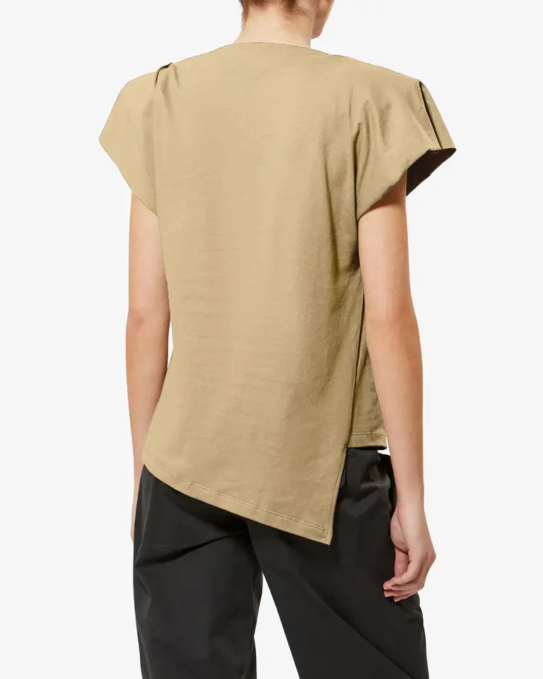 Beige padded T-shirt