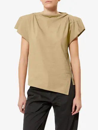 Beige padded T-shirt
