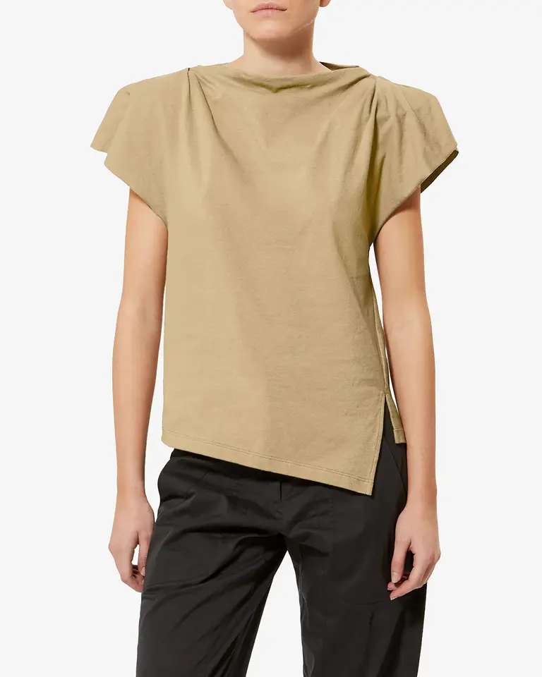 Beige padded T-shirt