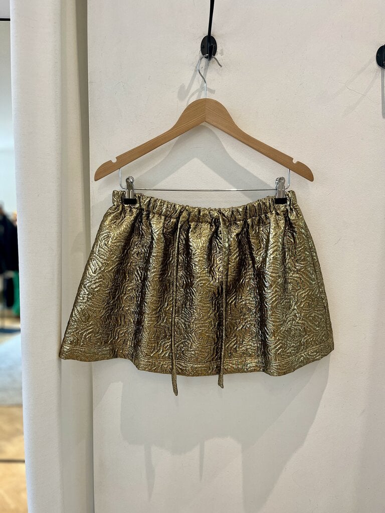 MSGM Gold mini skirt
