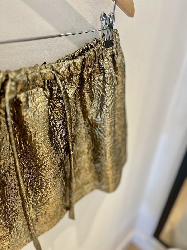 MSGM Gold mini skirt