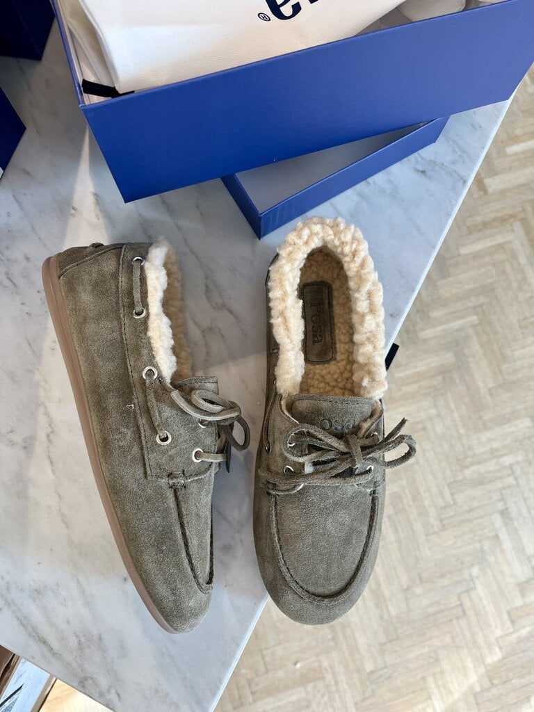 Posa Loafer fur suede khaki