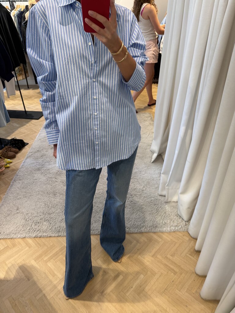 Xirena Blue striped shirt