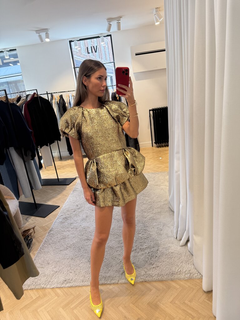 MSGM Gold mini skirt