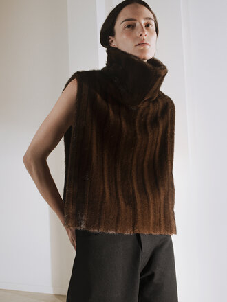 Rhune Basil Gilet Brown