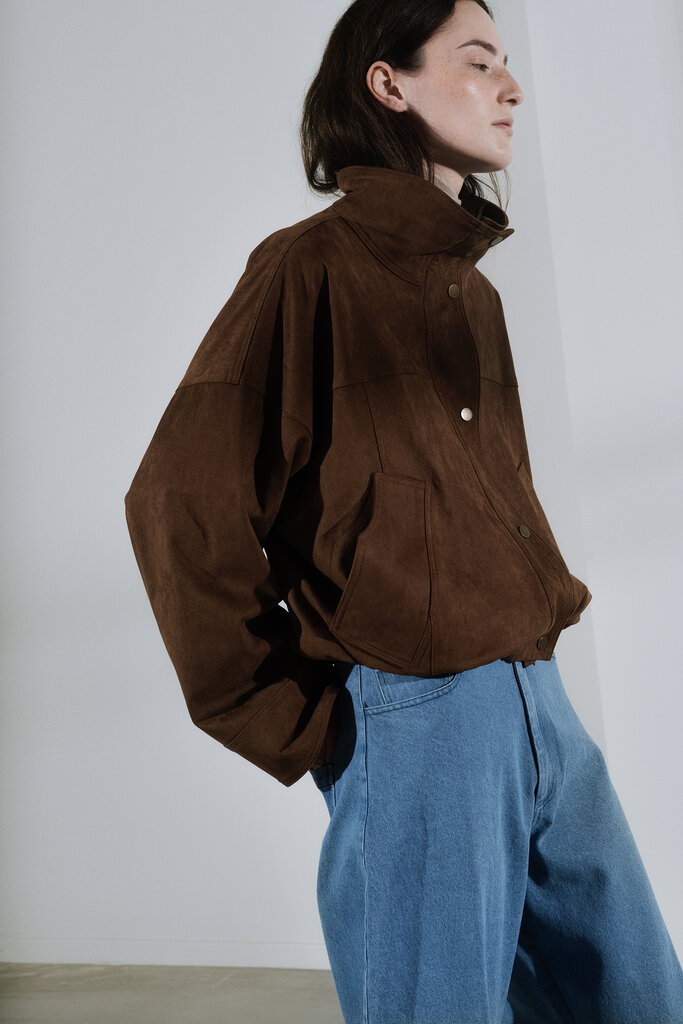 Rhune Jessy Jacket Suede Dark Brown