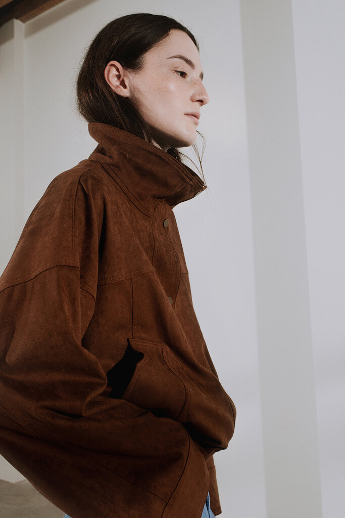 Rhune Jessy Jacket Suede Dark Brown