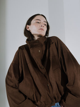 Rhune Jessy Jacket Suede Dark Brown