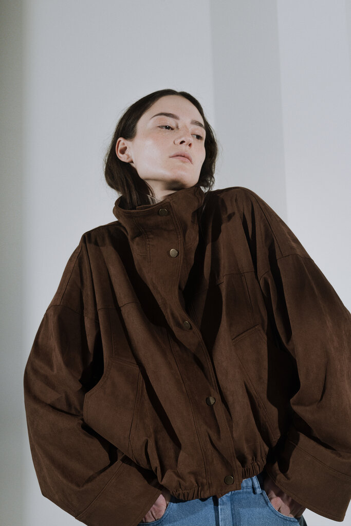 Rhune Jessy Jacket Suede Dark Brown