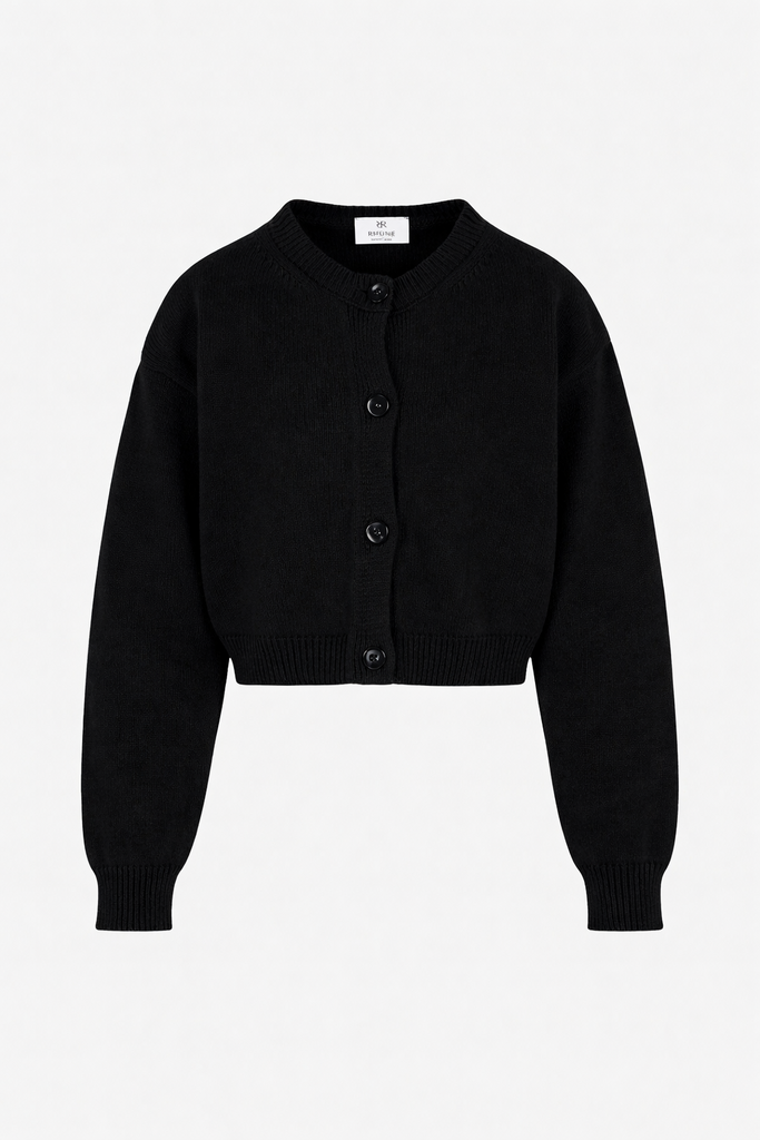 Rhune Lune Padded Shoulder Cardi Black