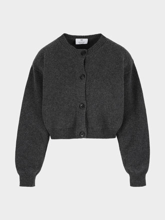 Rhune Lune Padded Shoulder Cardi Dark Grey