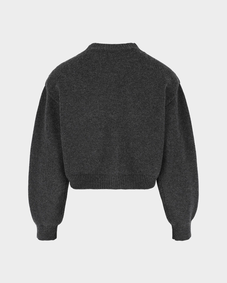 Rhune Lune Padded Shoulder Cardi Dark Grey
