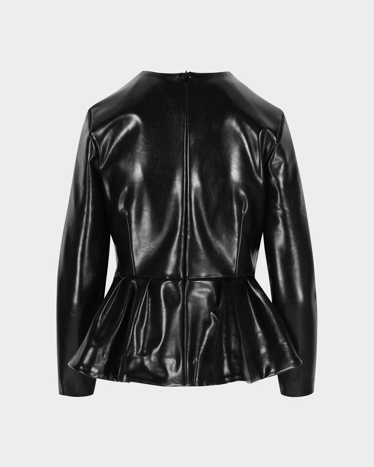 Rhune Ida Long Sleeves Leather Black