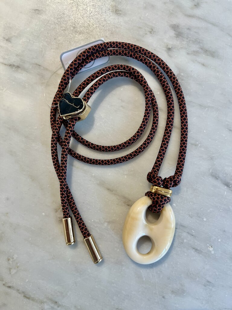 Nilu Pig necklace rust & black