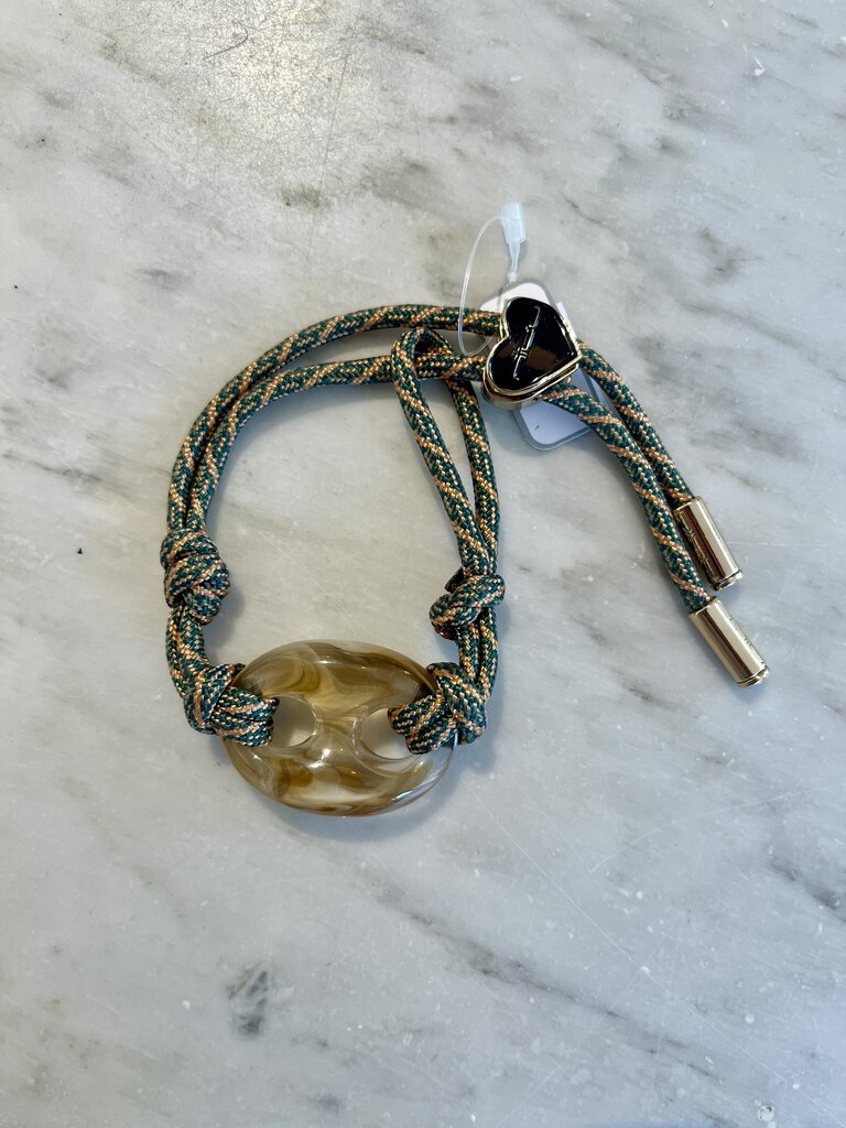 Nilu Pig bracelet green&salmon