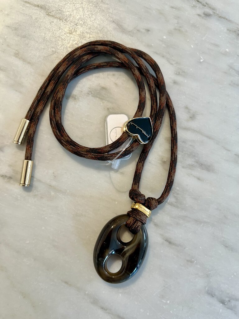 Nilu Pig necklace brown