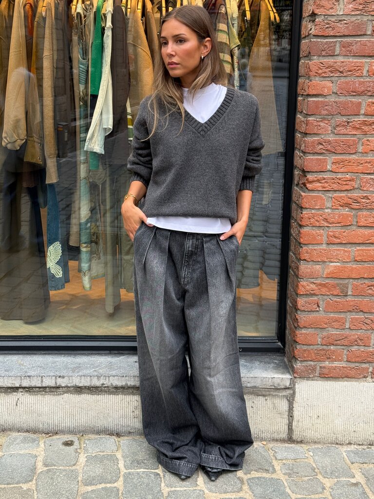 Nine in the morning Palazzo pants denim grey