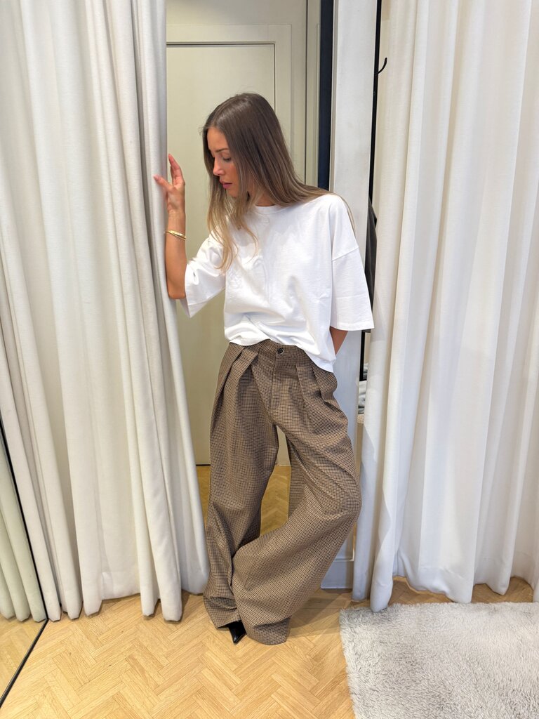 Nine in the morning Palazzo pants pied de coq