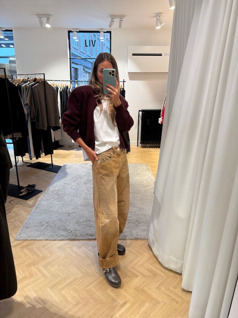 Nine in the morning Camel stonewashed pants
