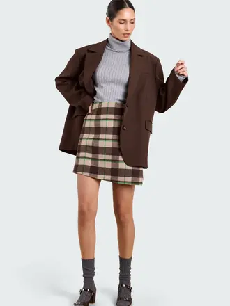 Studio Clique Mini tartan wrap skirt
