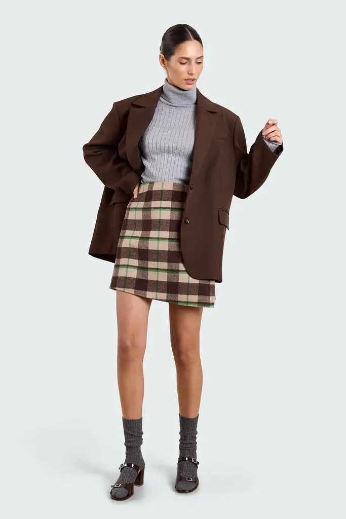 Studio Clique Mini tartan wrap skirt