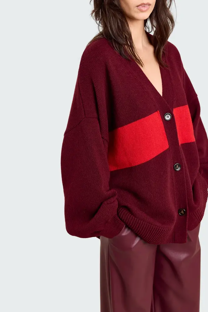 Studio Clique Oversized cardigan burgundy