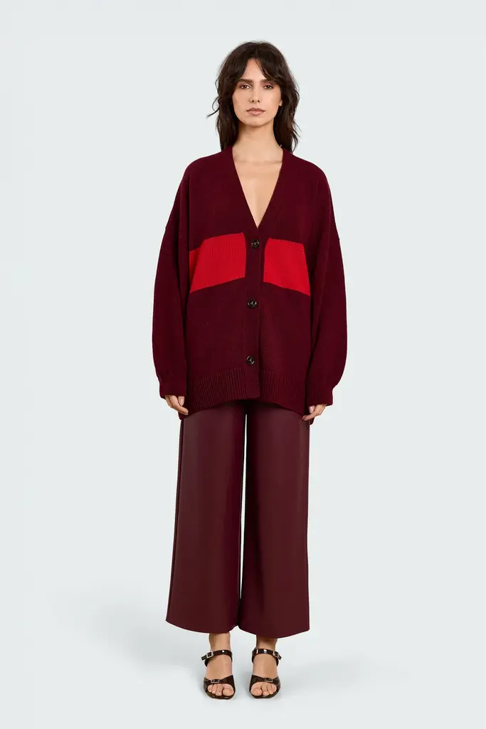 Studio Clique Oversized cardigan burgundy