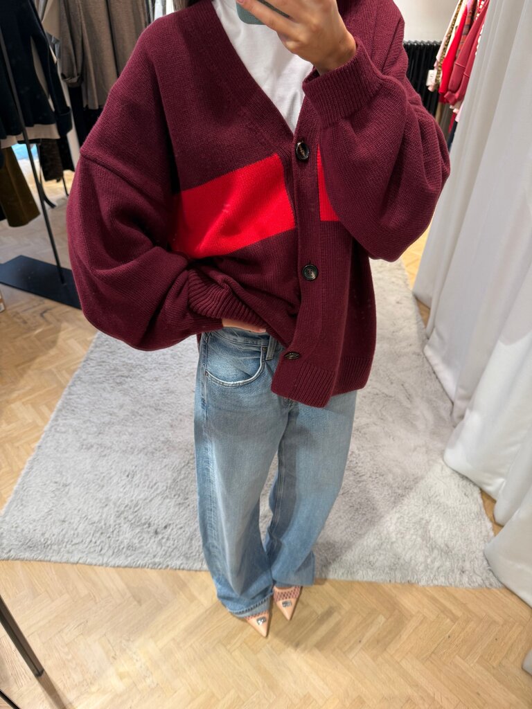 Studio Clique Oversized cardigan burgundy