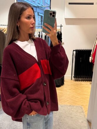 Studio Clique Oversized cardigan burgundy