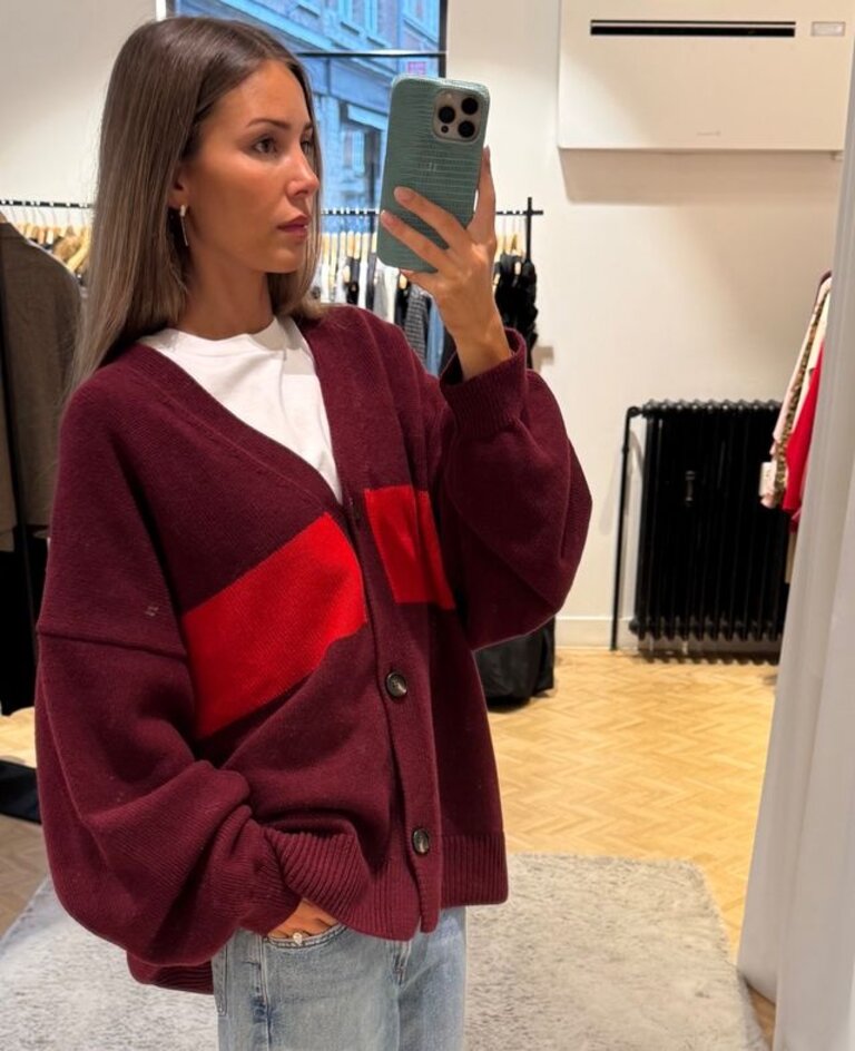 Studio Clique Oversized cardigan burgundy