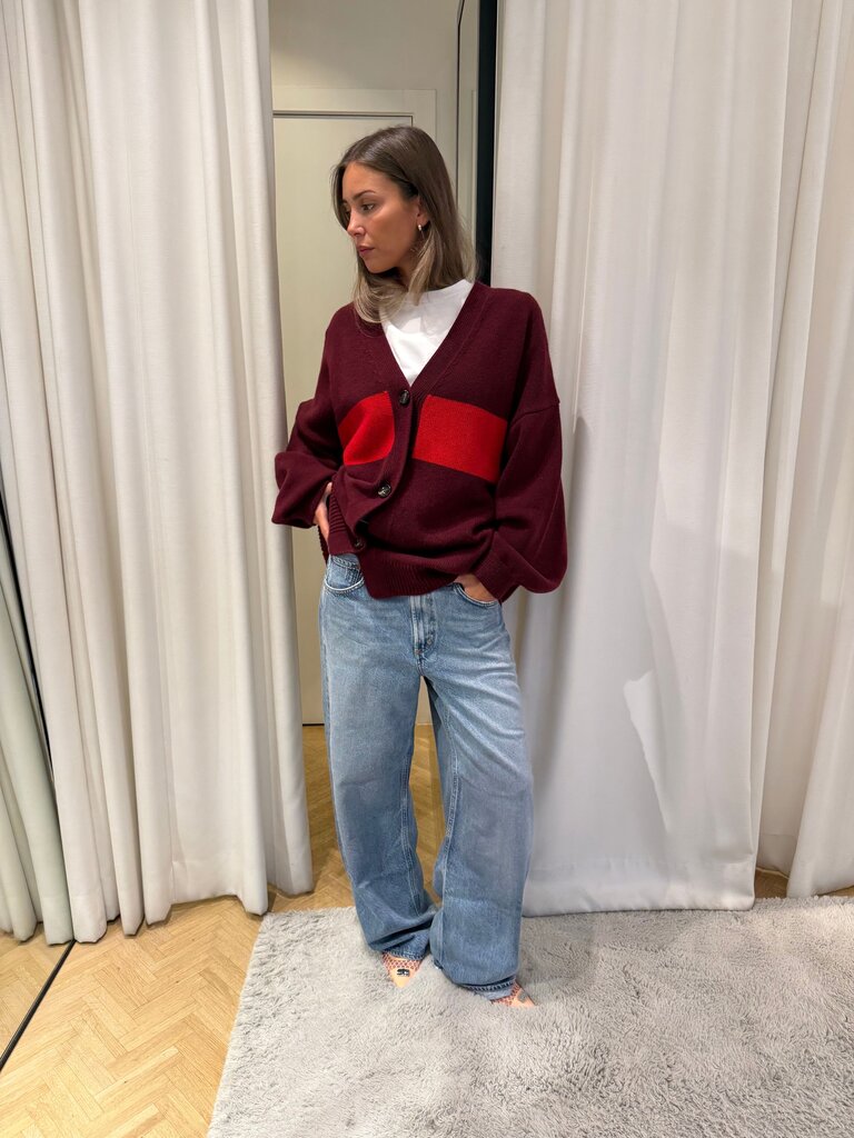 Studio Clique Oversized cardigan burgundy