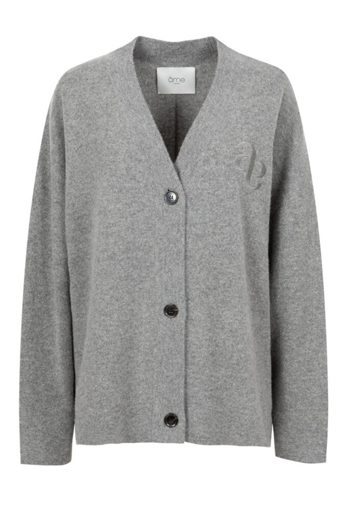 Grey knit cardigan
