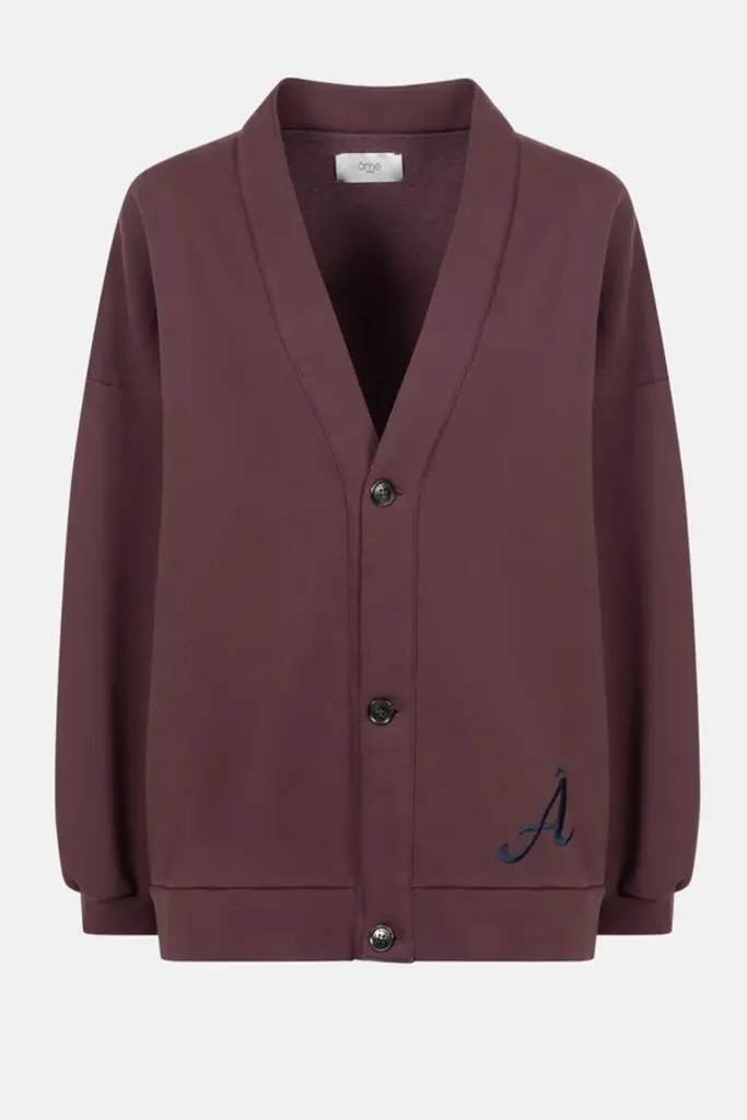 Aubergine sweater cardigan