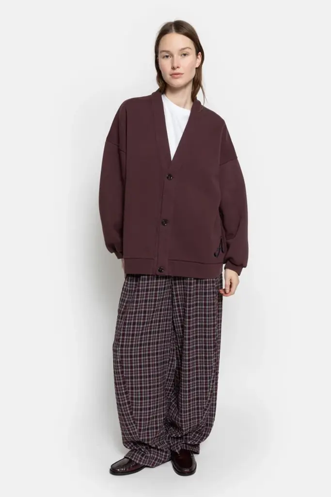 Aubergine sweater cardigan