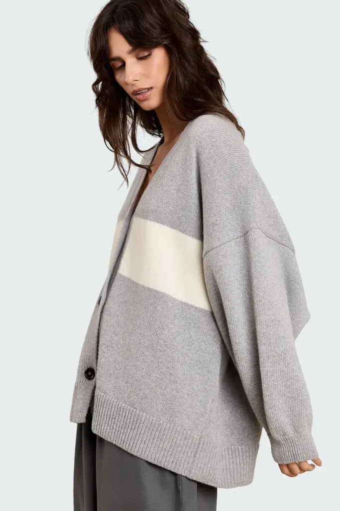 Studio Clique Oversized cardigan grey cream