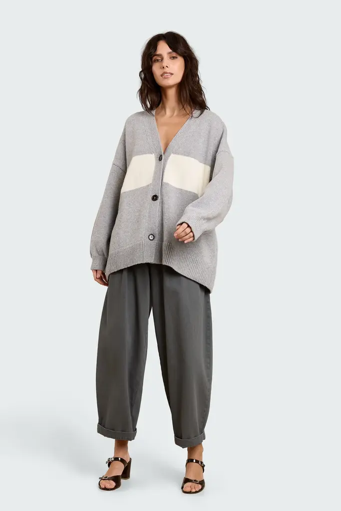Studio Clique Oversized cardigan grey cream