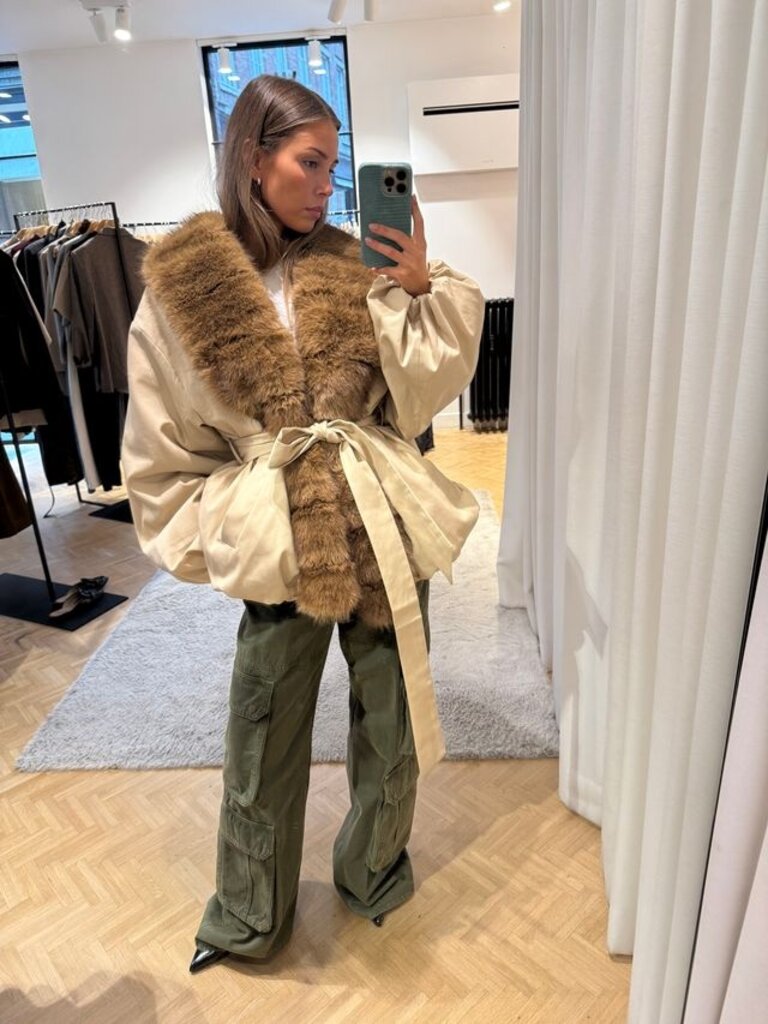 Rotate Faux fur collar jacket