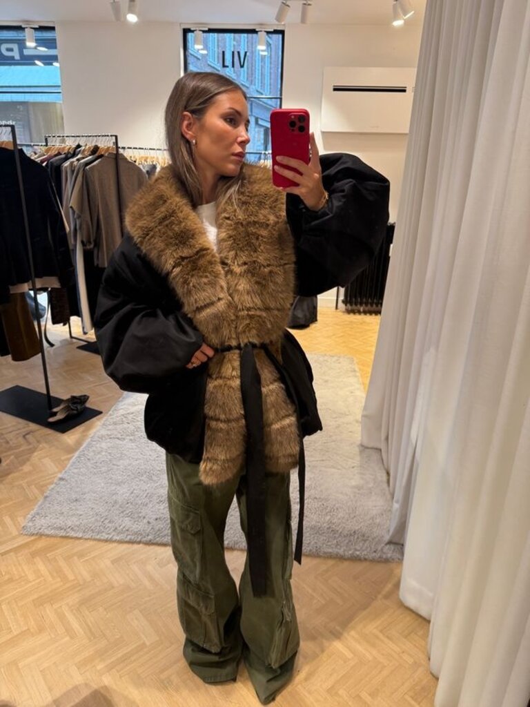Rotate Faux fur collar jacket