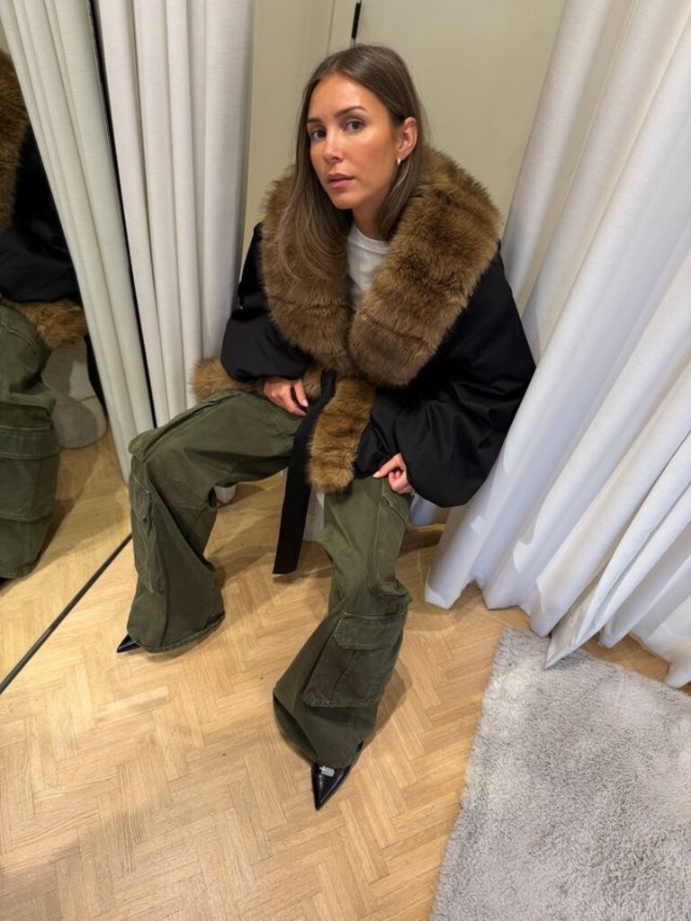 Rotate Faux fur collar jacket