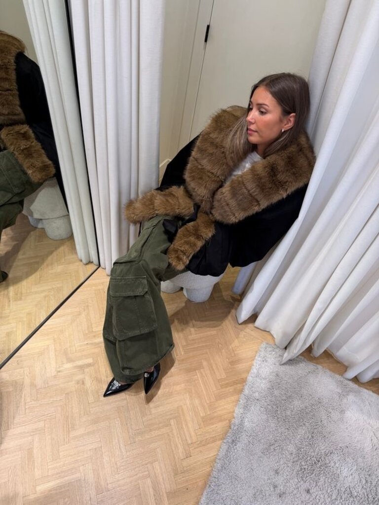 Rotate Faux fur collar jacket