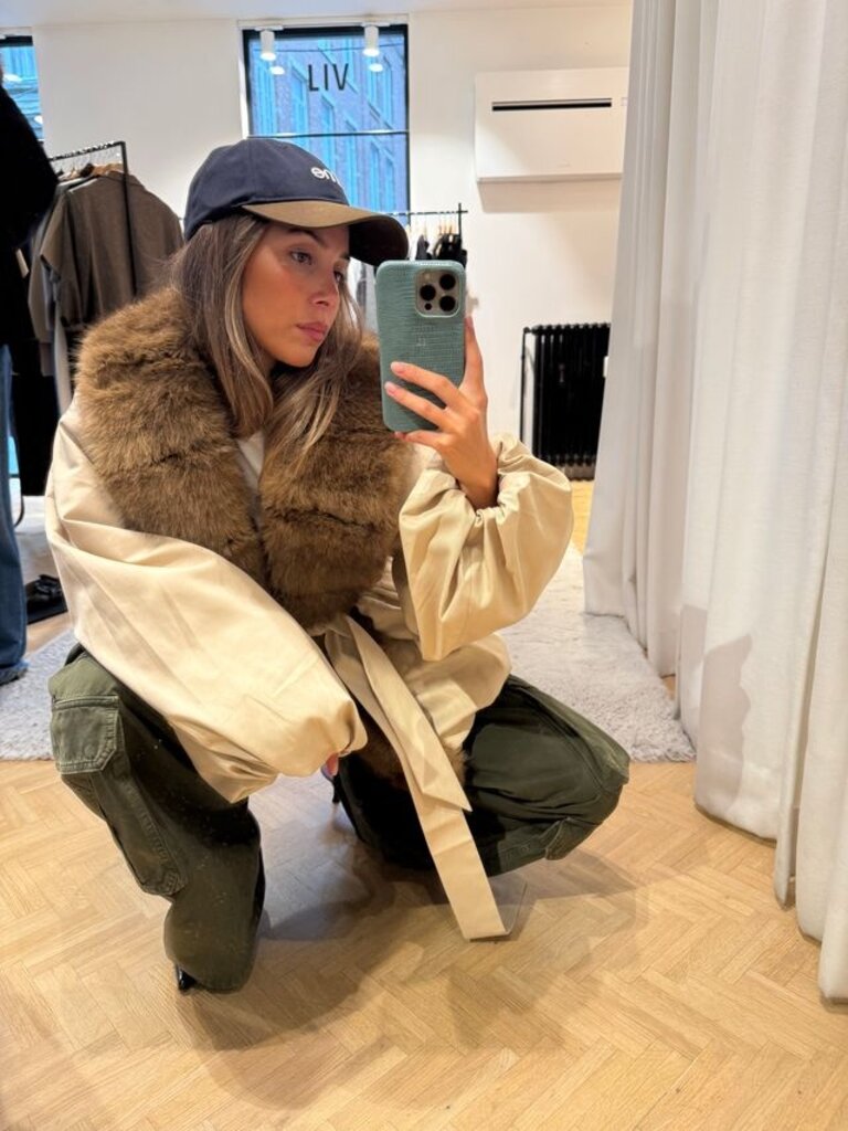 Rotate Faux fur collar jacket