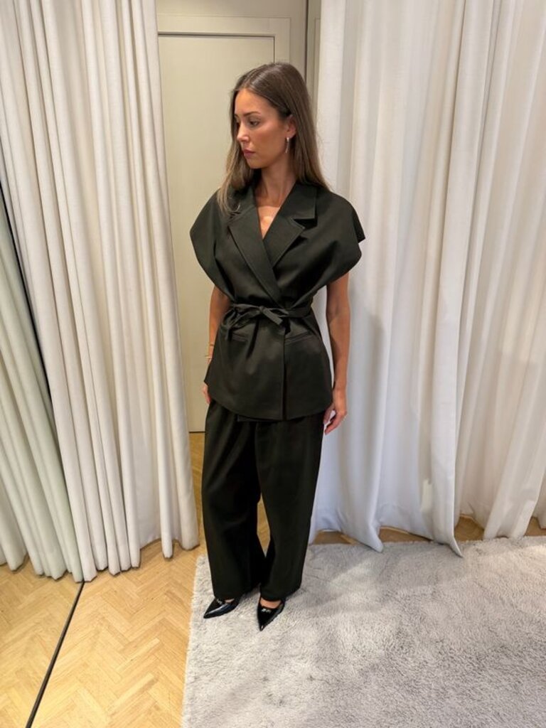 Darkgreen wide pants