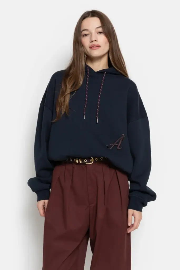 Hooded sweater navy
